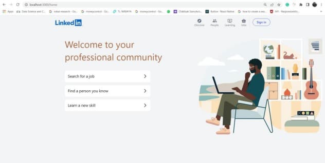 LinkedIn Clone - screenshot 1 - project by Ajay Thorat